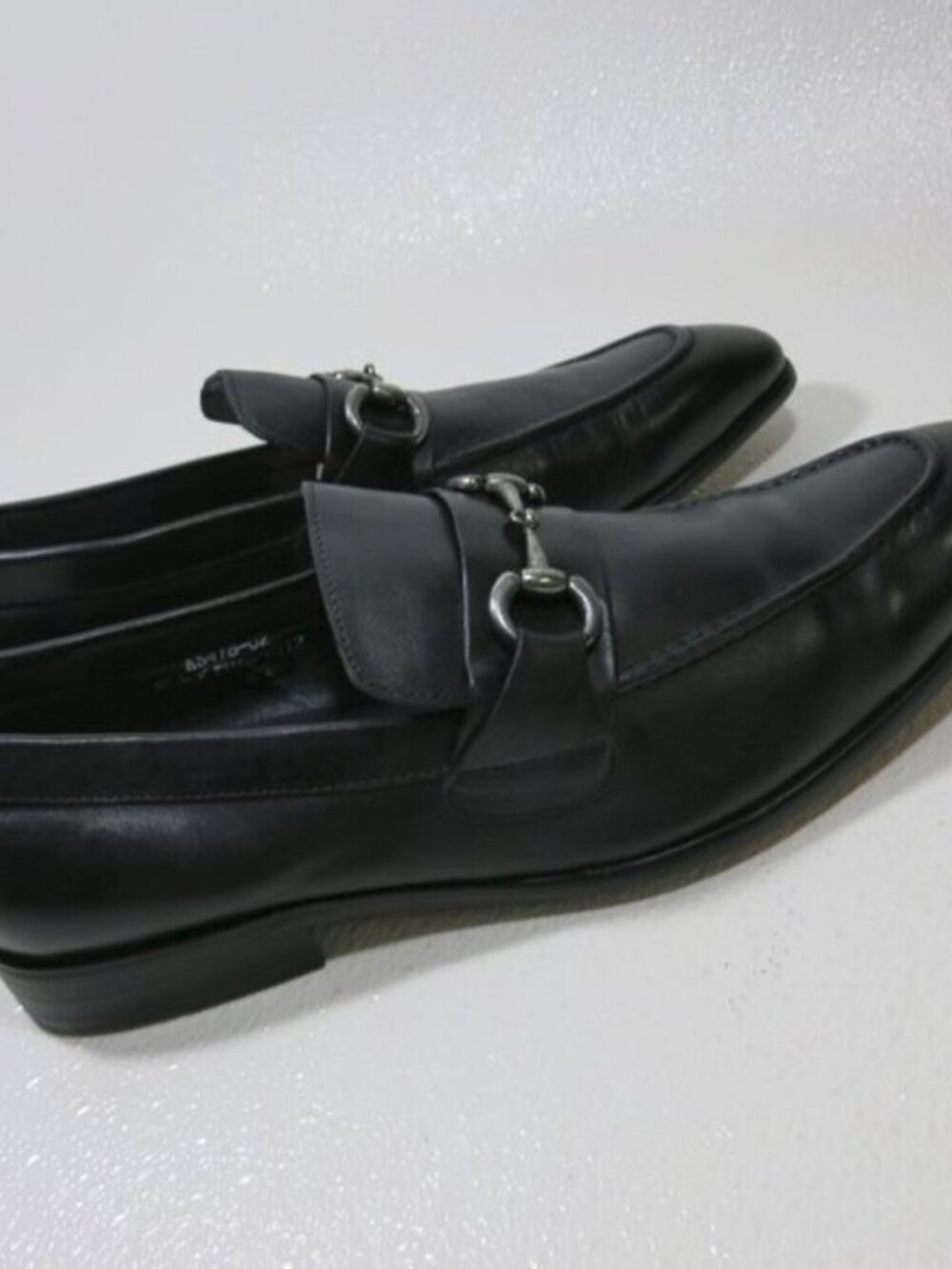 Carrucci Horse Bit Leather Dress Black Loafers Shoes Men's Footwear Sz 12 - Picture 2 of 8